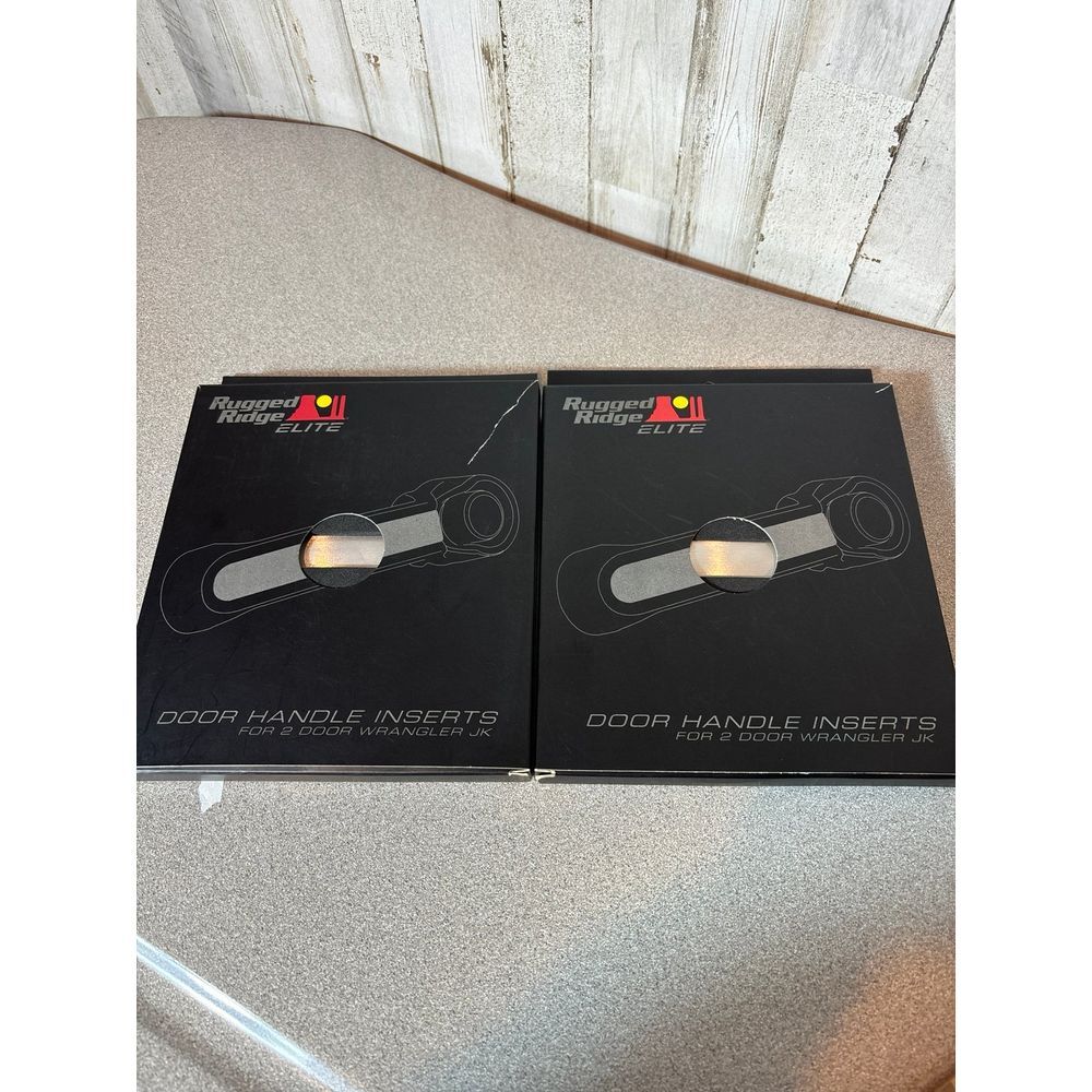 2 sets Rugged Ridge Elite - NIB - Door‎ handle inserts for 2 door Wrangler JK
